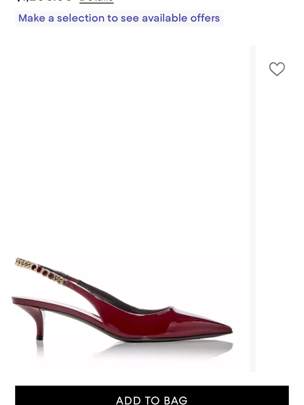 Gucci Burgundy Patent Slingback Kitten Heel Pumps with Gold Accent